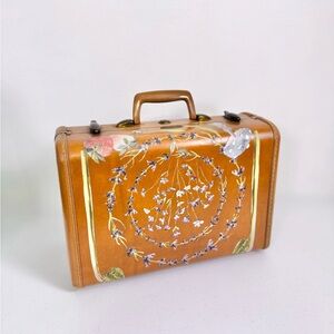 Samsonite Vintage Luggage Train Case 1940s USA Shwayder Bros Leather Look Deco